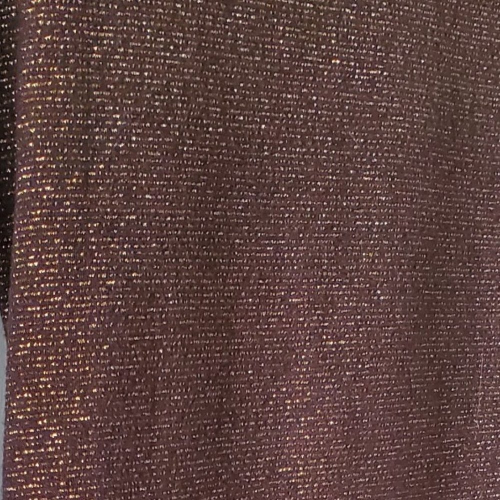 Ann Taylor Sleeveless Surplice V-neck Top | Like New | XSP | Brown Gold Metallic - Picture 7 of 13